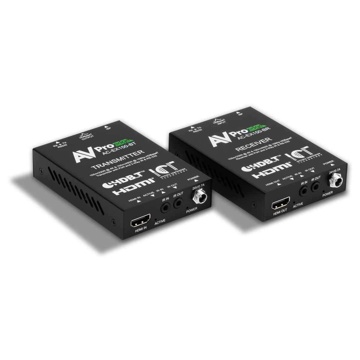 AVPro Long Distance (150 Meters) 4K HDMI Extender - Black