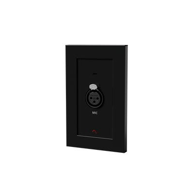 Episode Business Music Solution Microphone XLR Input Wall Plate  - Black