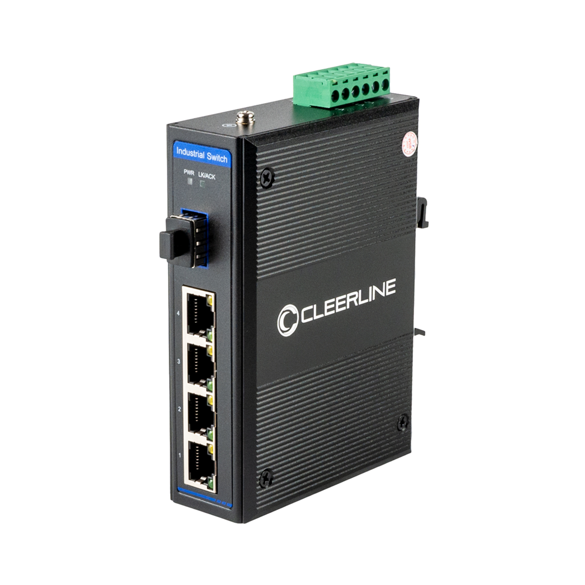 Cleerline SSF-1X4POE-RUGGED 1xSFP to 4xRJ45 PoE+ Industrial Gigabit Switch