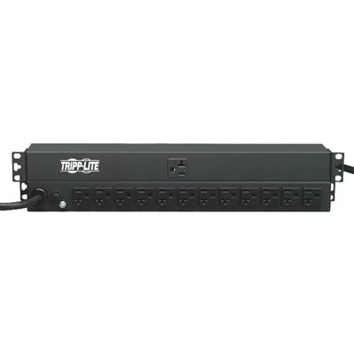 Tripp Lite by Eaton PDU 2.4kW Single-Phase 120V Basic PDU 13 NEMA 5-15/20R Outlets NEMA 5-20P Input 15 ft. (4.57 m) Cord 1U Rack-Mount