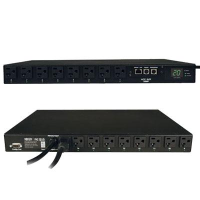 Tripp Lite by Eaton PDU 1.9kW Single-Phase Switched Automatic Transfer Switch PDU 2 120V L5-20P / 5-20P Inputs 16 5-15/20R Outputs 1U TAA
