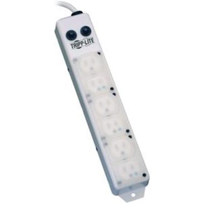 Eaton Tripp Lite Series Safe-IT UL 1363A Medical-Grade Power Strip for Patient-Care Vicinity, 6x 15A Hospital-Grade Outlets, Safety Covers, 7 ft. Cord