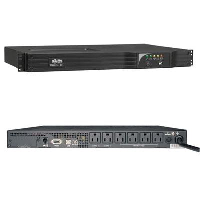 Tripp Lite by Eaton UPS SmartPro 120V 750VA 600W Line-Interactive Sine Wave UPS 1U Rack/Vertical Network Management Card Options USB DB9 Serial