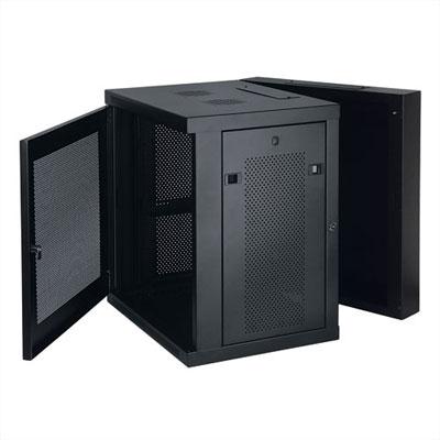 Tripp Lite by Eaton SmartRack 10U Low-Profile Switch-Depth Wall-Mount Small Rack Enclosure Hinged Back