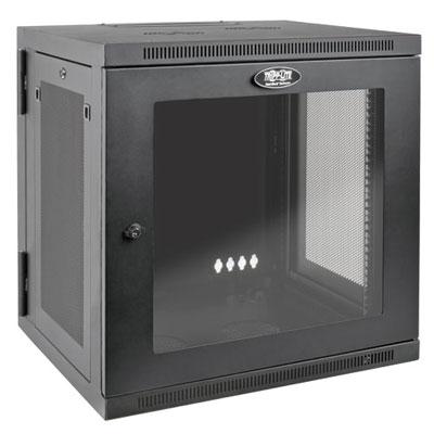 Tripp Lite by Eaton SmartRack 12U UPS-Depth Wall-Mount Small Rack Enclosure Clear Acrylic Window Hinged Back
