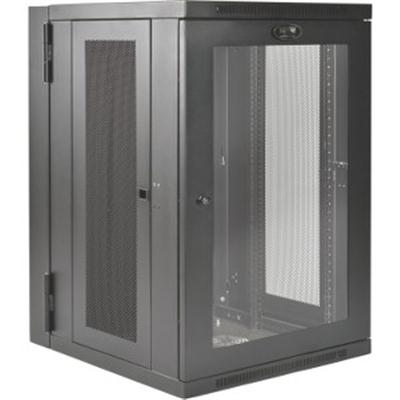 Tripp Lite by Eaton SmartRack 18U UPS-Depth Wall-Mount Half-Height Rack Enclosure Clear Acrylic Window Hinged Back
