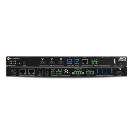 Atlona Omega Three-Input Switcher for HDBaseT and HDMI Signals, Mixer Amplifier, and USB Hub - HDMI