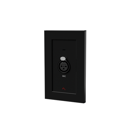 Episode Business Music Solution Microphone XLR Input Wall Plate  - Black