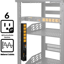 WattBox 800 Series IP Surge Protector | 6 Individually Controlled & Metered Outlets